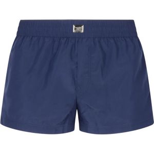 Dolce & Gabbana, Heren, Badkleding, Blauw, Maat: M Nylon,
