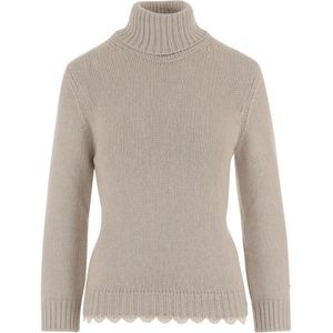 Magda Butrym, Dames, Truien, Beige, Maat: 2XS Kasjmier,
