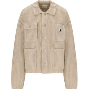 Carhartt Wip, Heren, Truien, Beige, Maat: S Wol,