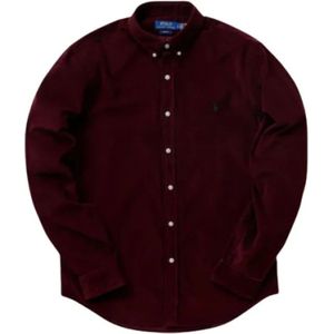Polo Ralph Lauren, Heren, Overhemden, Rood, Maat: S Katoen,