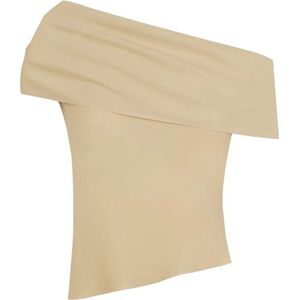 Cortana, Dames, Tops, Beige, Maat: 2XS Zijde,