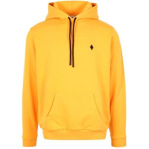 Marcelo Burlon, Heren, Sweatshirts & Hoodies, Geel, Maat: M Katoen,