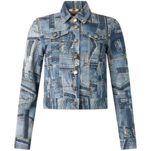 Roberto Cavalli, Dames, Jassen, Blauw, Maat: L Denim,