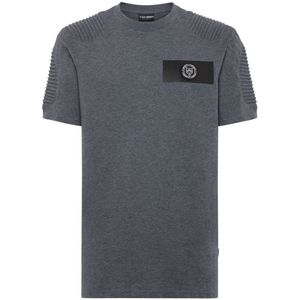 Plein Sport, Heren, Tops, Grijs, Maat: XS Katoen,