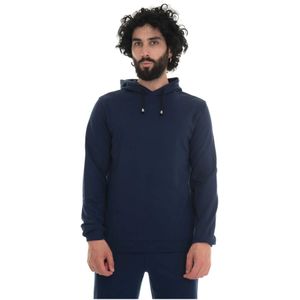 Hindustrie, Heren, Sweatshirts & Hoodies, Blauw, Maat: L Katoen,
