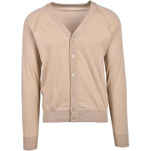 Paolo Pecora, Heren, Truien, Beige, Maat: S Katoen,