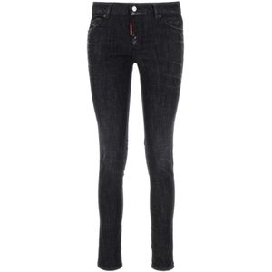 Dsquared2, Dames, Jeans, Zwart, Maat: XS Katoen,