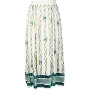 Elisabetta Franchi, Dames, Rokken, Veelkleurig, Maat: S Viscose,