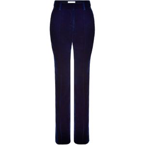 Nina Ricci, Dames, Broeken, Blauw, Maat: S Velours,
