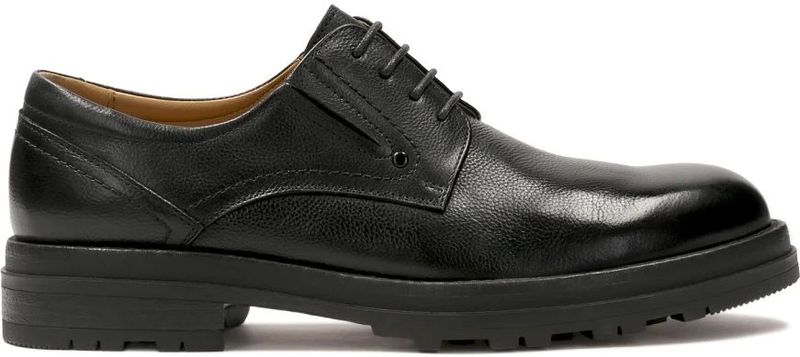 Kazar - Zwarte Leren Casual Halfschoenen - Heren - 45 EU