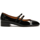 Kazar - Mary Jane Pumps - Zwart - Leer - Met Twee Bandjes