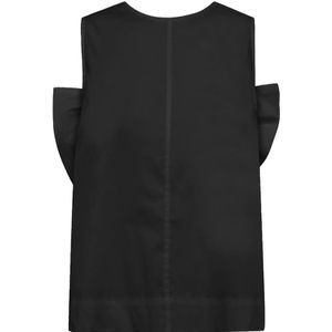 Co'Couture - Sannacc Bow Top - Mouwloze Top - Zwart