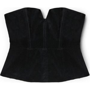 Motivi, Dames, Tops, Zwart, Maat: 2XS Velours,