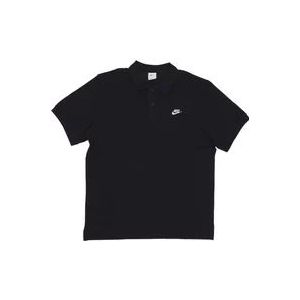 Nike Essential Pique Polo Zwart/Wit , Black , Heren , Maat: XL