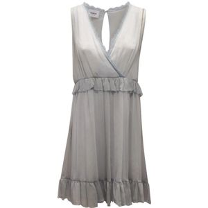 Dondup, Dames, Jurken, Grijs, Maat: M Zijde,