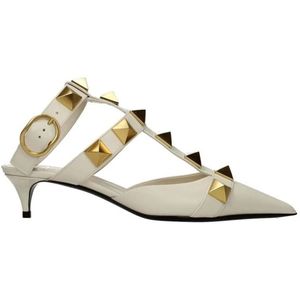 Valentino Garavani, Dames, Schoenen, Beige, Maat: 37 1/2 EU Leer,