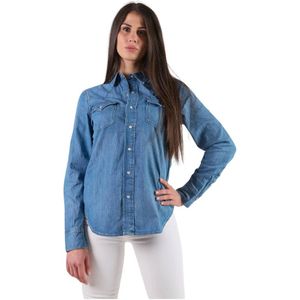 Ralph Lauren, Dames, Blouses & Shirts, Blauw, Maat: L Denim,