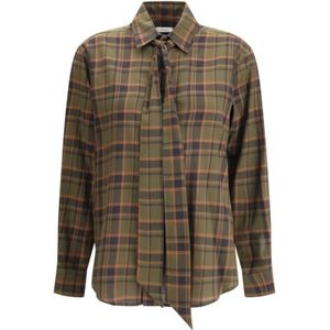 Saint Laurent, Dames, Blouses & Shirts, Veelkleurig, Maat: L Katoen,