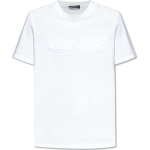 Versace, Dames, Tops, Wit, Maat: 2XS Katoen,
