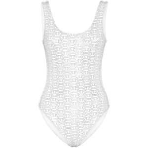 Philipp Plein, Dames, Badkleding, Wit, Maat: S