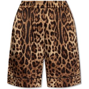 Dolce & Gabbana, Dames, Korte broeken, Bruin, Maat: 2XS Zijde,