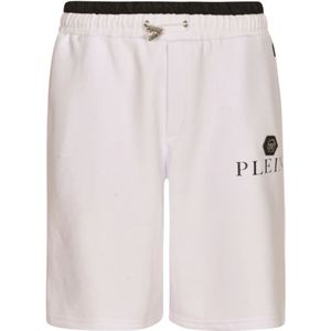 Philipp Plein, Heren, Korte broeken, Wit, Maat: L
