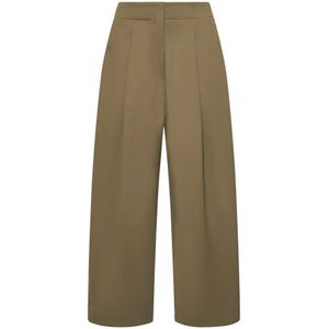 Studio Nicholson, Dames, Broeken, Bruin, Maat: S Katoen,