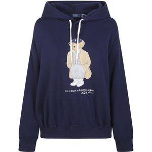 Ralph Lauren, Dames, Sweatshirts & Hoodies, Blauw, Maat: M Katoen,