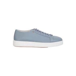 Santoni Cleanic Mart Cel C Leren Sneakers , Blue , Heren , Maat: 44 1/2 EU