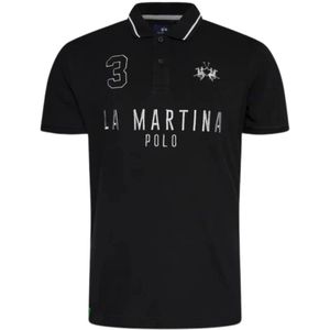 La Martina, Heren, Tops, Zwart, Maat: L Katoen,