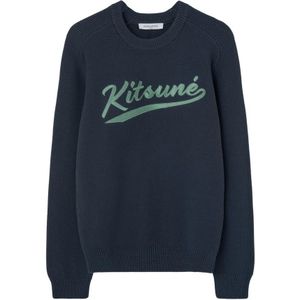 Maison Kitsuné, Heren, Truien, Blauw, Maat: XL Jersey,
