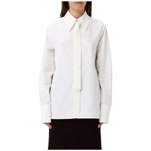 Jil Sander, Dames, Blouses & Shirts, Wit, Maat: M Katoen,