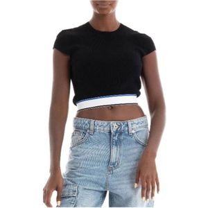 Hugo, Dames, Tops, Zwart, Maat: S Viscose,