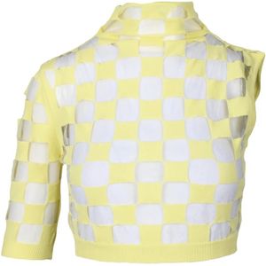 Sportmax, Dames, Truien, Geel, Maat: XS Viscose,