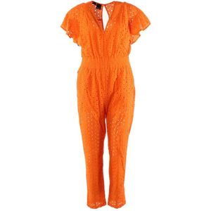 Pinko, Dames, Jumpsuits & Playsuits, Oranje, Maat: S Katoen,