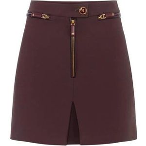 Elisabetta Franchi, Dames, Rokken, Rood, Maat: S Leer,