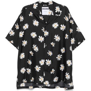 Moschino, Heren, Overhemden, Zwart, Maat: S