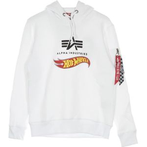 Alpha Industries, Heren, Sweatshirts & Hoodies, Wit, Maat: XL Katoen,