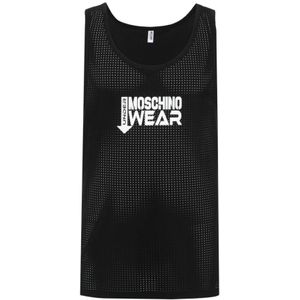 Moschino, Heren, Tops, Zwart, Maat: S Jersey,