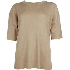 Alpha Studio, Dames, Truien, Beige, Maat: S Viscose,