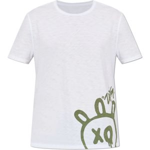 Zadig & Voltaire Shirt 'STOCKLY'  olijfgroen / wit