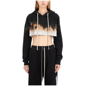 Rick Owens, Dames, Sweatshirts & Hoodies, Zwart, Maat: M Katoen,