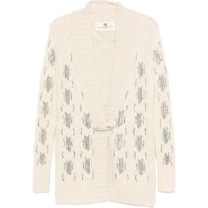 Ermanno Scervino, Dames, Truien, Wit, Maat: M Wol,