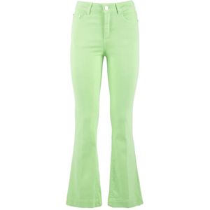 Nenette, Dames, Broeken, Groen, Maat: W25 Katoen,