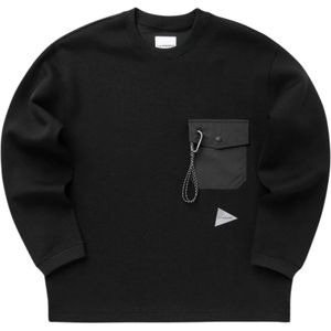 And Wander, Heren, Sweatshirts & Hoodies, Zwart, Maat: M Poliester,