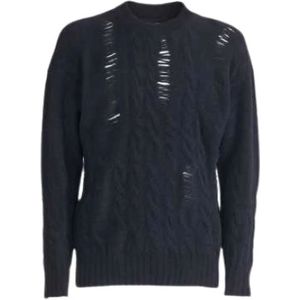 Isabel Benenato, Heren, Truien, Zwart, Maat: XL Wol,