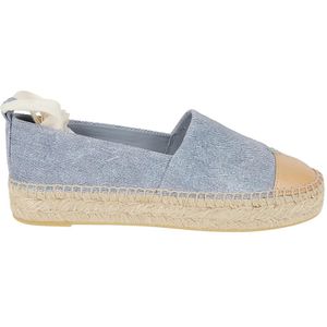 Tory Burch, Dames, Schoenen, Blauw, Maat: 38 EU Katoen,