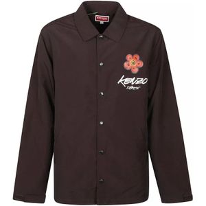 Kenzo, Heren, Overhemden, Bruin, Maat: M