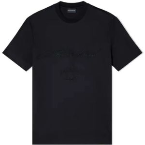 Emporio Armani, Heren, Tops, Zwart, Maat: M Jersey,