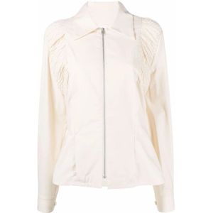 Maison Margiela, Dames, Blouses & Shirts, Wit, Maat: XS Katoen,